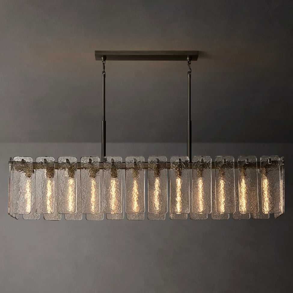 Calamette Glass Rectangular Chandelier