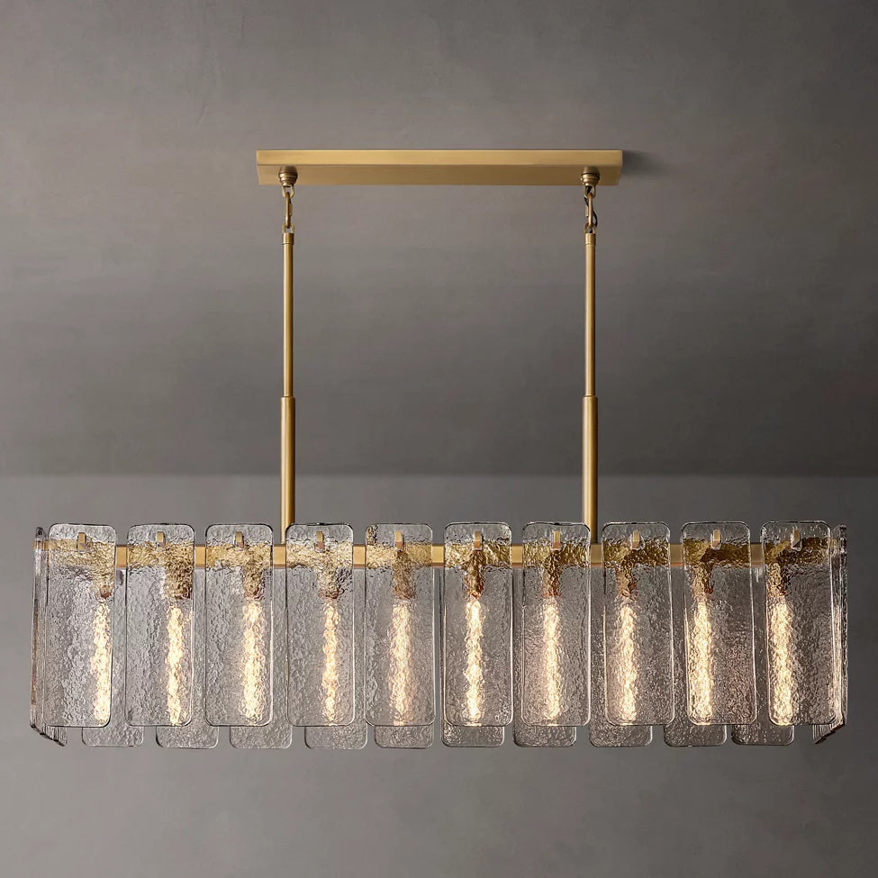 Calamette Glass Rectangular Chandelier