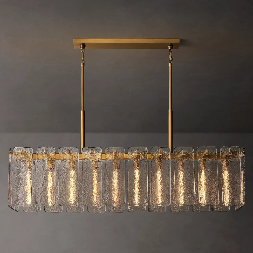 Calamette Glass Rectangular Chandelier