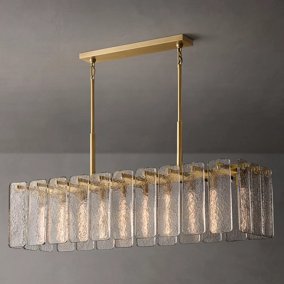 Calamette Glass Rectangular Chandelier