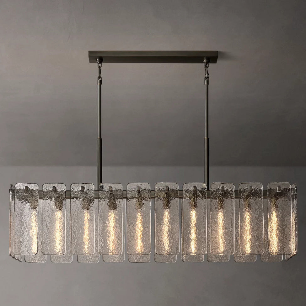 Calamette Glass Rectangular Chandelier