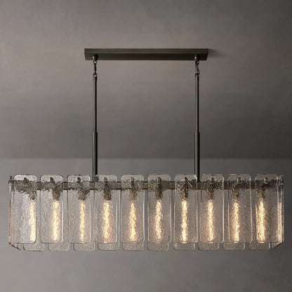 Calamette Glass Rectangular Chandelier