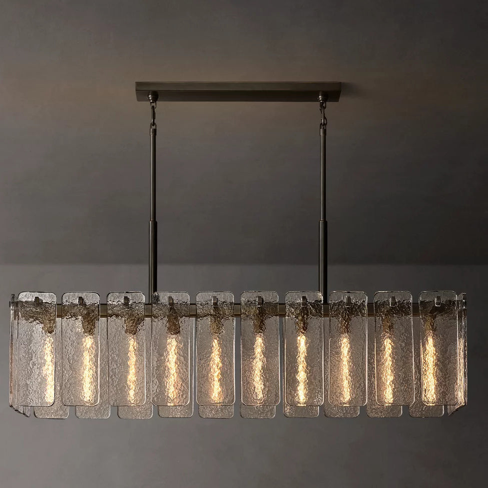 Calamette Glass Rectangular Chandelier