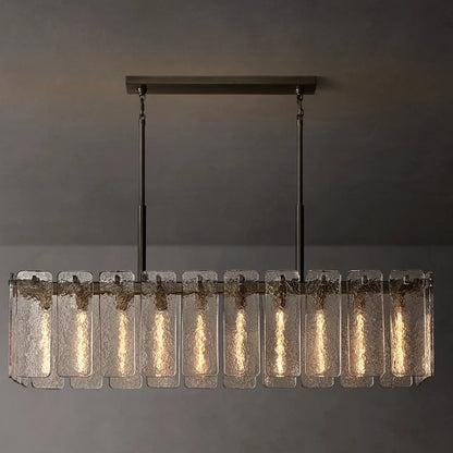 Calamette Glass Rectangular Chandelier