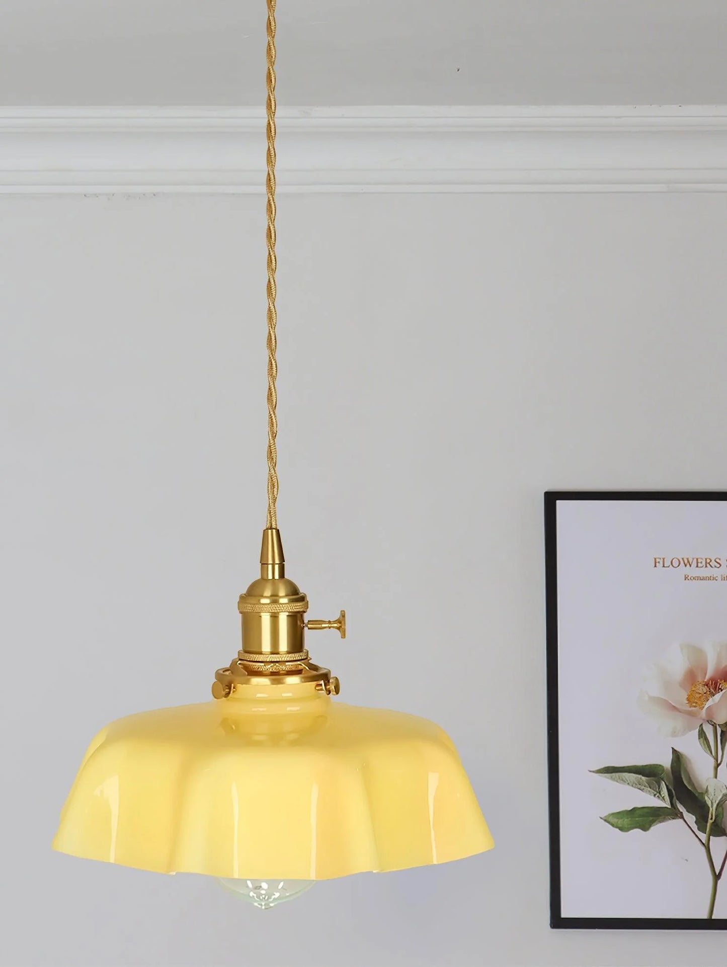 French Flower Pendant Light
