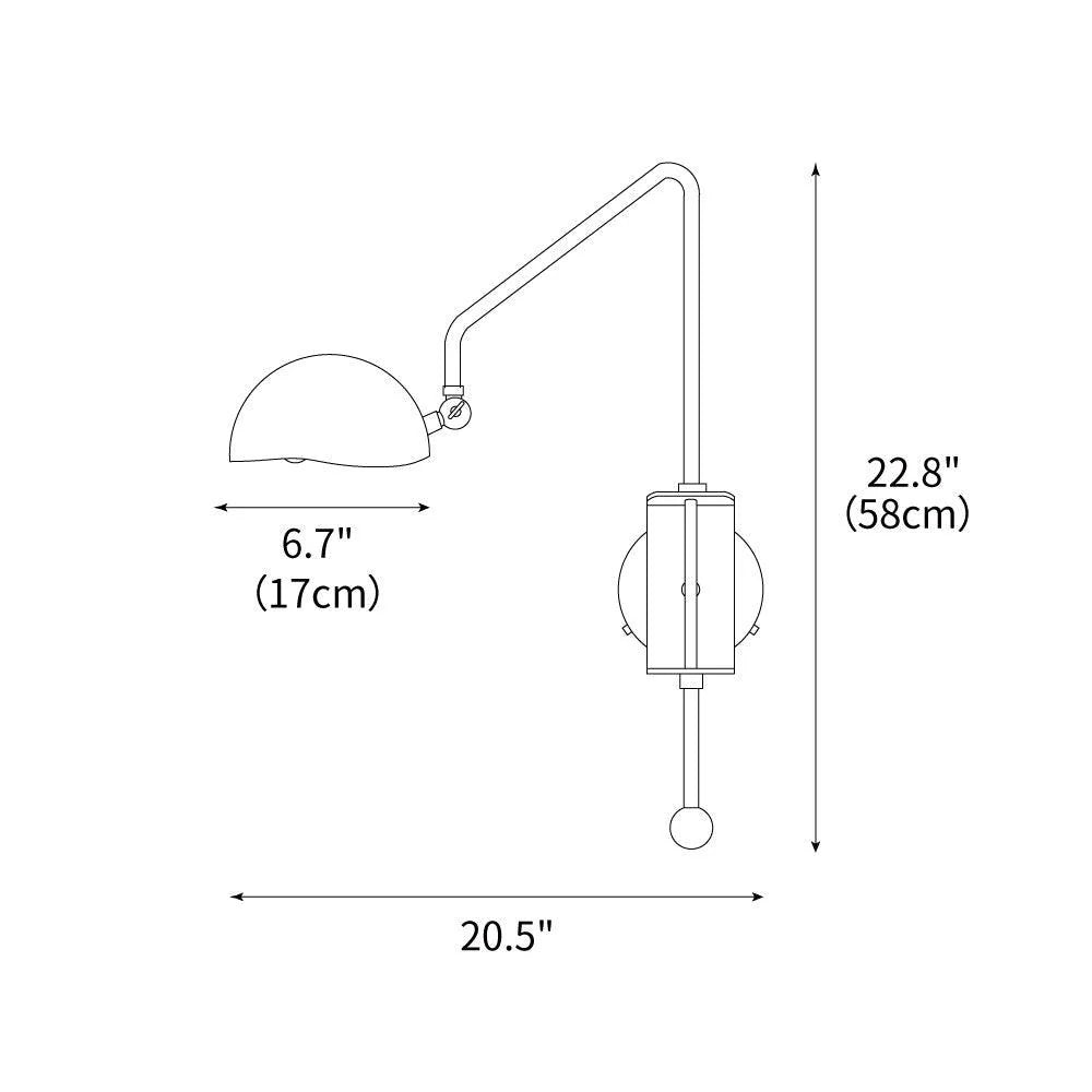 Candelabra Swing Arm Wall Lamp