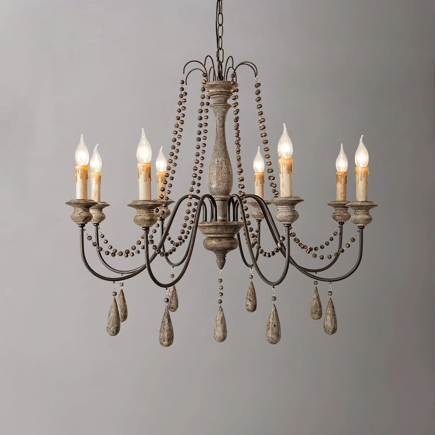 Candle Style Beaded Chandelier