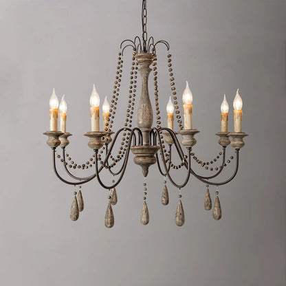 Candle Style Beaded Chandelier