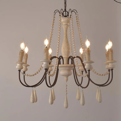 Candle Style Beaded Chandelier