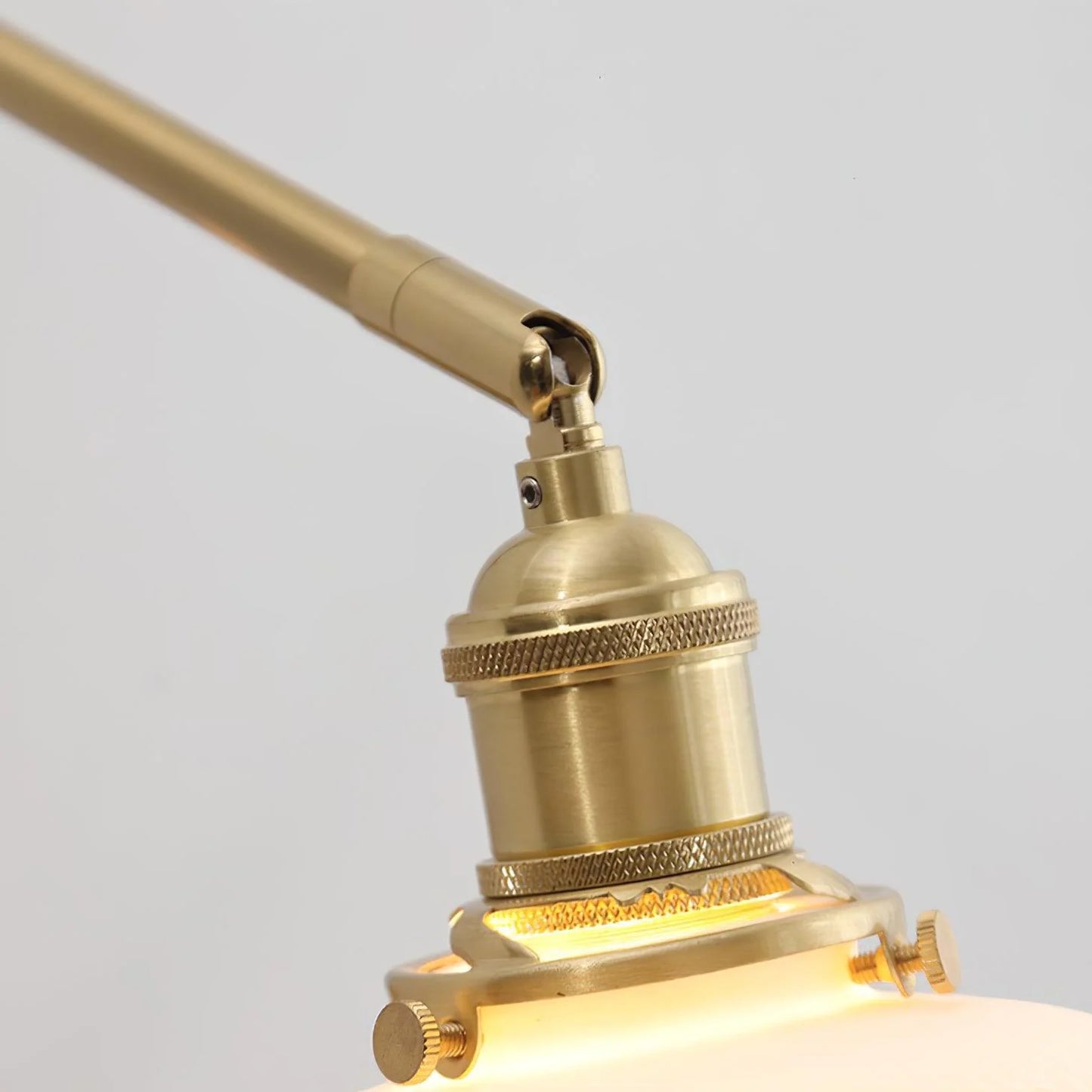 Ceramic Brass Retractable Arm Wall Light