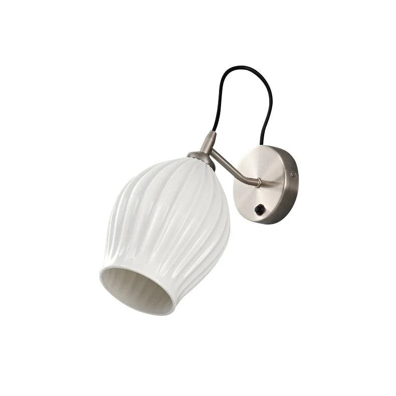 Ceramic Ribbed Wall Light