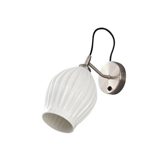 Ceramic Ribbed Wall Light