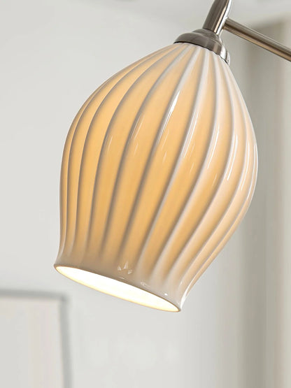 Ceramic Ribbed Wall Light