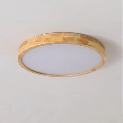 Circle Wooden Ceiling Light