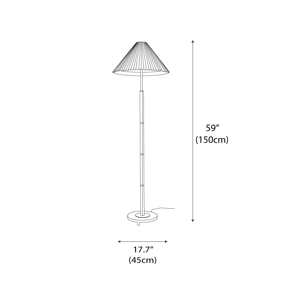 Cone Pleated Floor Lamp