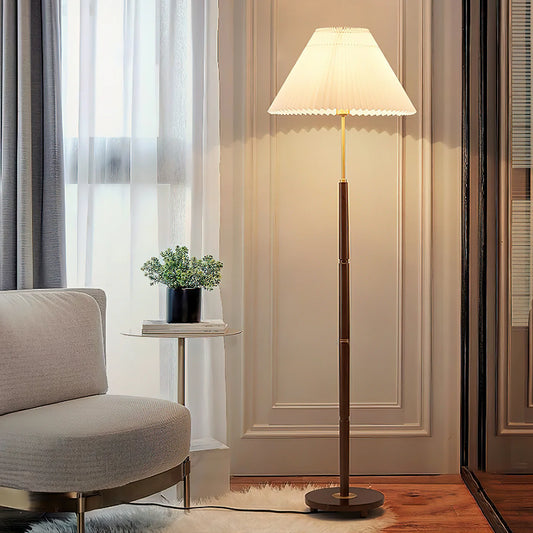 Cone Pleated Floor Lamp