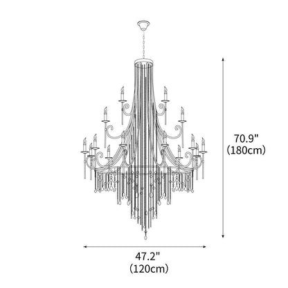 Crystal Cascade Chandelier