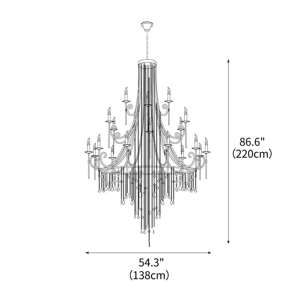 Crystal Cascade Chandelier