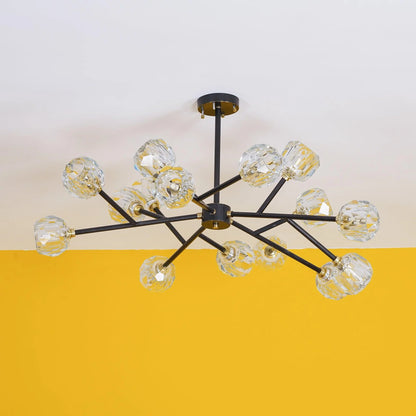 Crystal Ball Round Cluster Chandelier