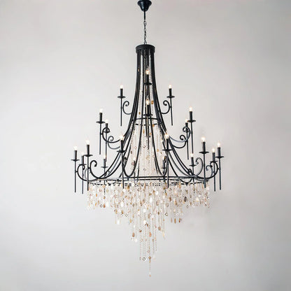Crystal Cascade Chandelier
