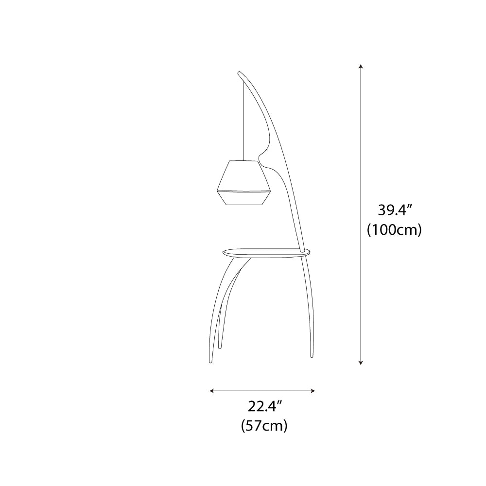 Curved Mantis Arm Floor Lamp
