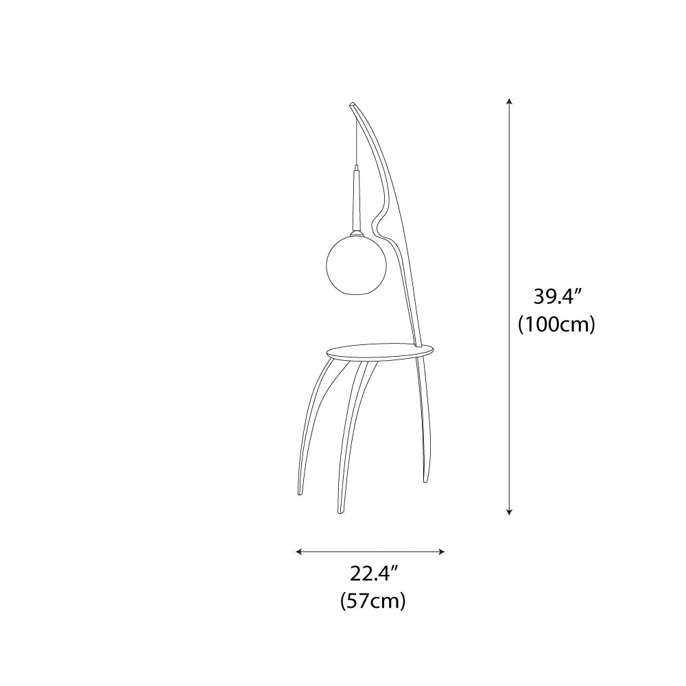 Curved Mantis Arm Floor Lamp