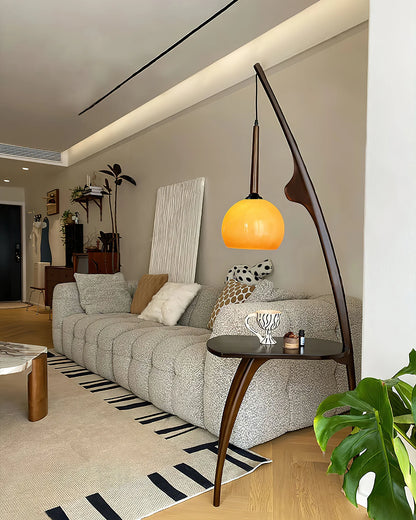 Curved Mantis Arm Floor Lamp