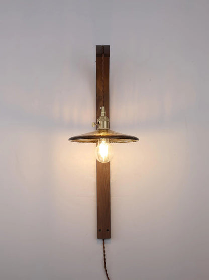 Curved Walnut Ceramic Wall Light