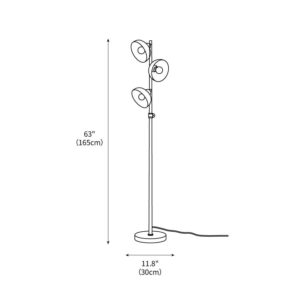 Eclipse Walnut Floor Lamp