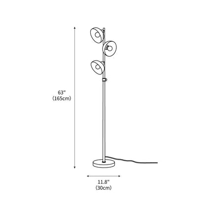 Eclipse Walnut Floor Lamp
