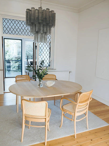 Elegant Smoke Murano Tube Chandelier