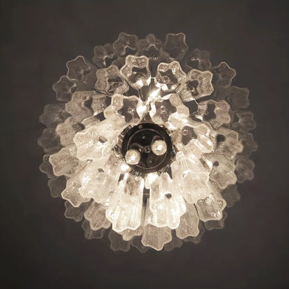 Elegant Transparent Murano Tube Chandelier