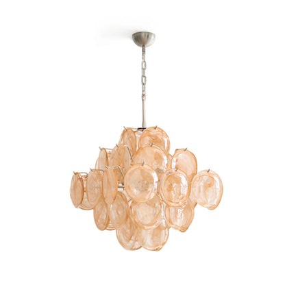 Ellie Yellow Disc Murano Chandelier