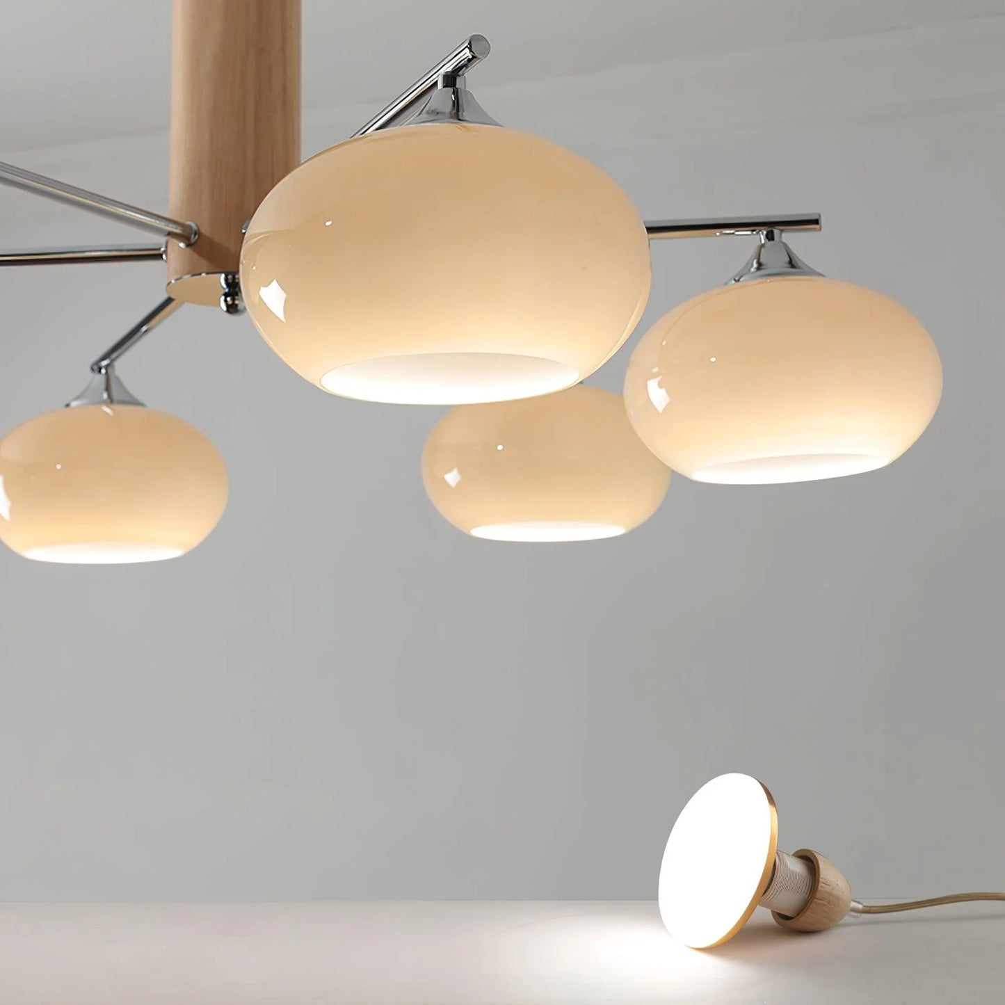 Elliptical Persimmon Chandelier