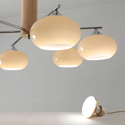 Elliptical Persimmon Chandelier