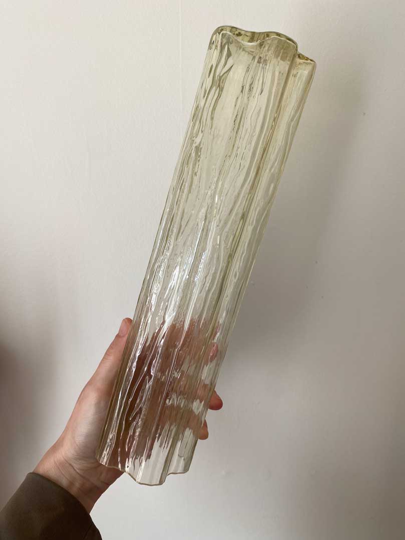 Fantastic Amber Murano Tube Chandelier