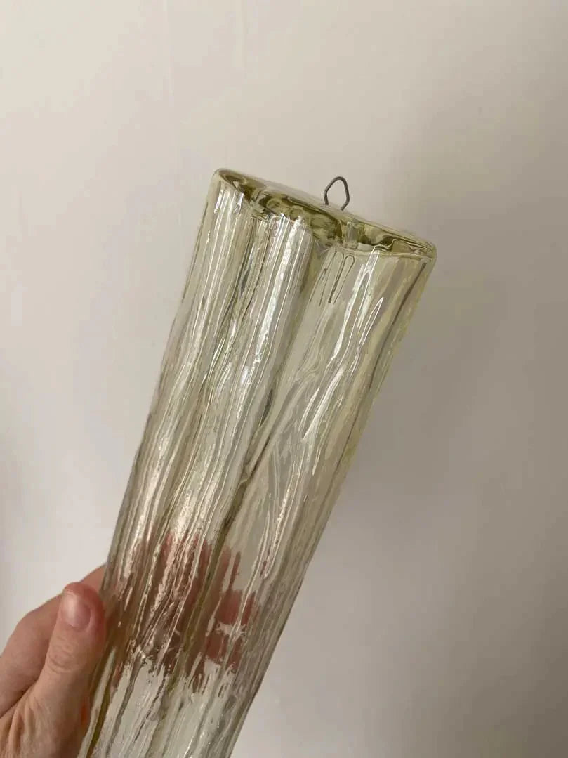 Fantastic Amber Murano Tube Chandelier