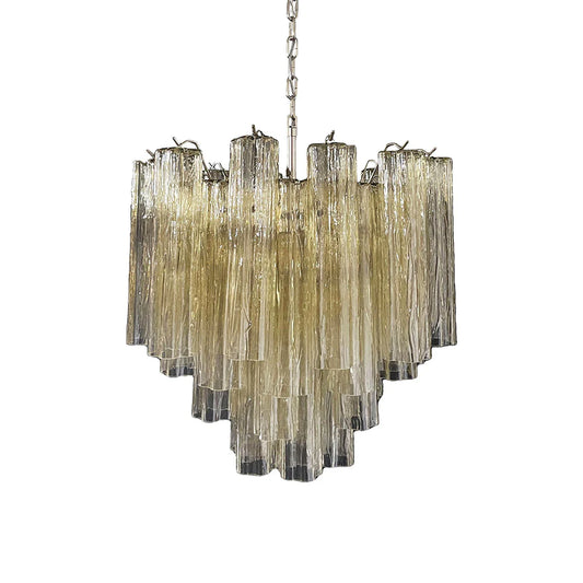 Fantastic Murano Amber Tubes Chandelier