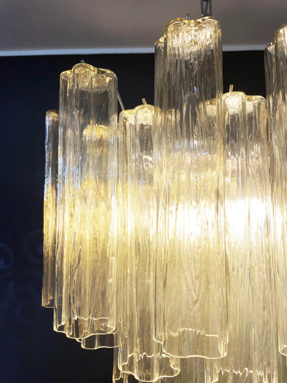 Fantastic Murano Amber Tubes Chandelier