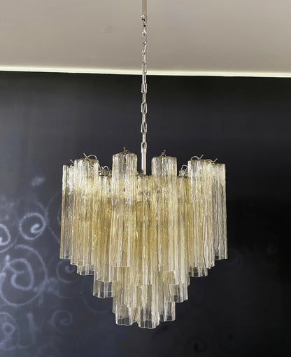 Fantastic Murano Amber Tubes Chandelier