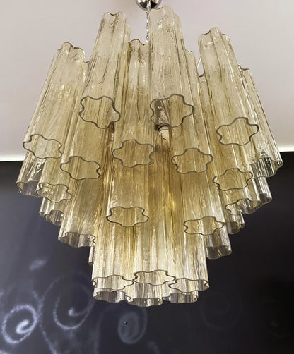 Fantastic Murano Amber Tubes Chandelier