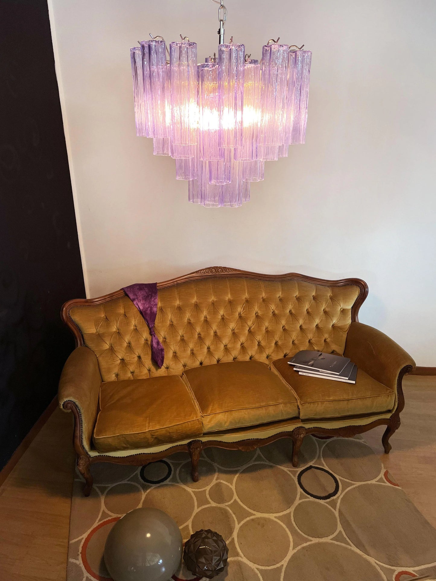 Fantastic Murano Amethyst Tubes Chandelier