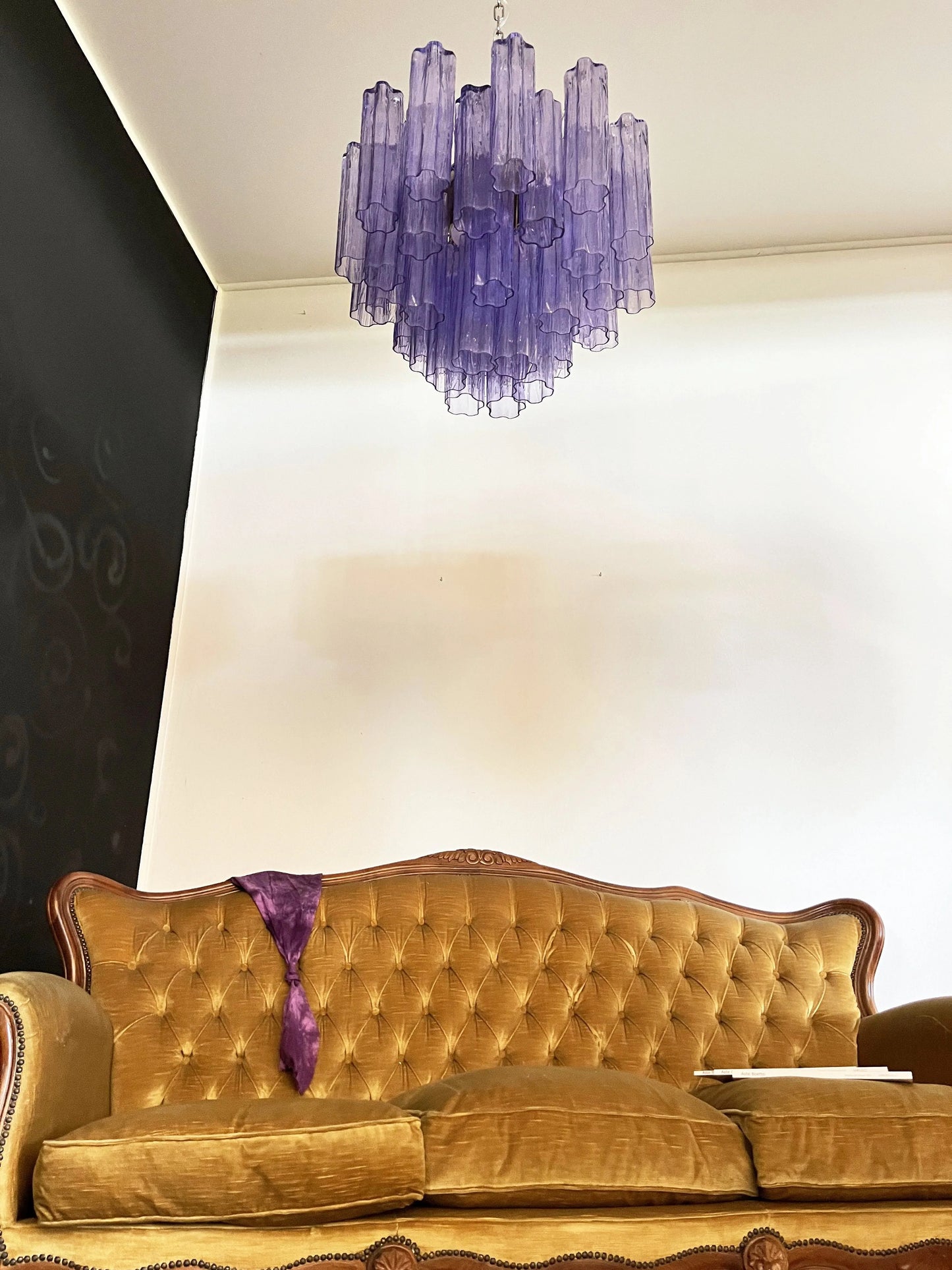 Fantastic Murano Amethyst Tubes Chandelier