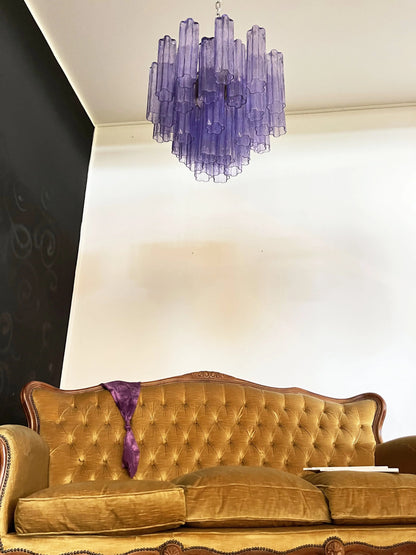Fantastic Murano Amethyst Tubes Chandelier