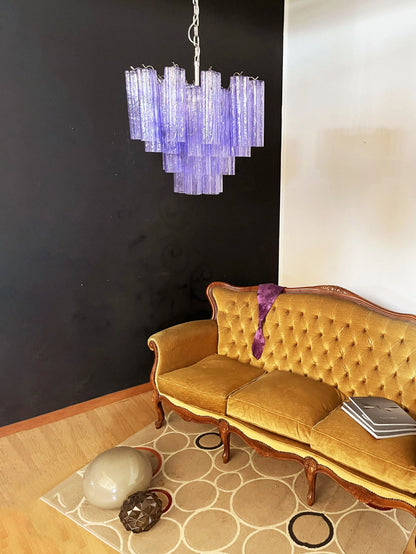 Fantastic Murano Amethyst Tubes Chandelier