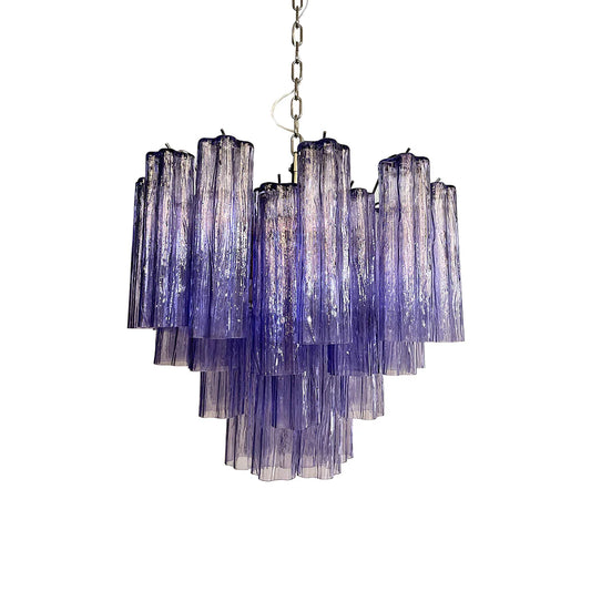 Fantastic Murano Amethyst Tubes Chandelier