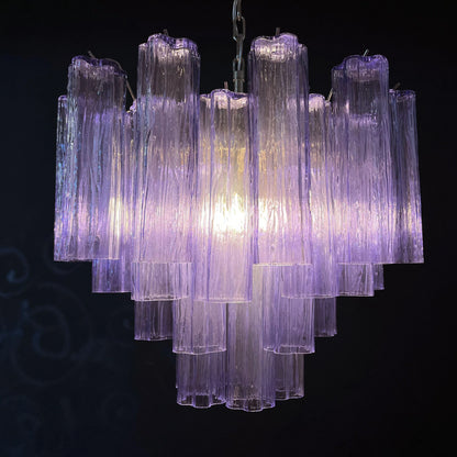 Fantastic Murano Amethyst Tubes Chandelier