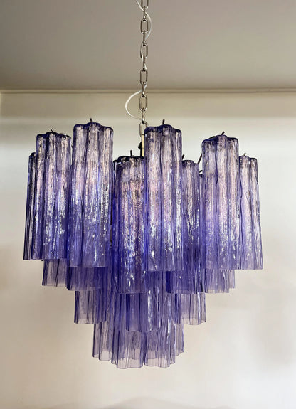 Fantastic Murano Amethyst Tubes Chandelier