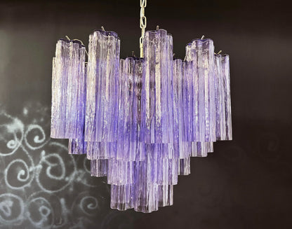 Fantastic Murano Amethyst Tubes Chandelier
