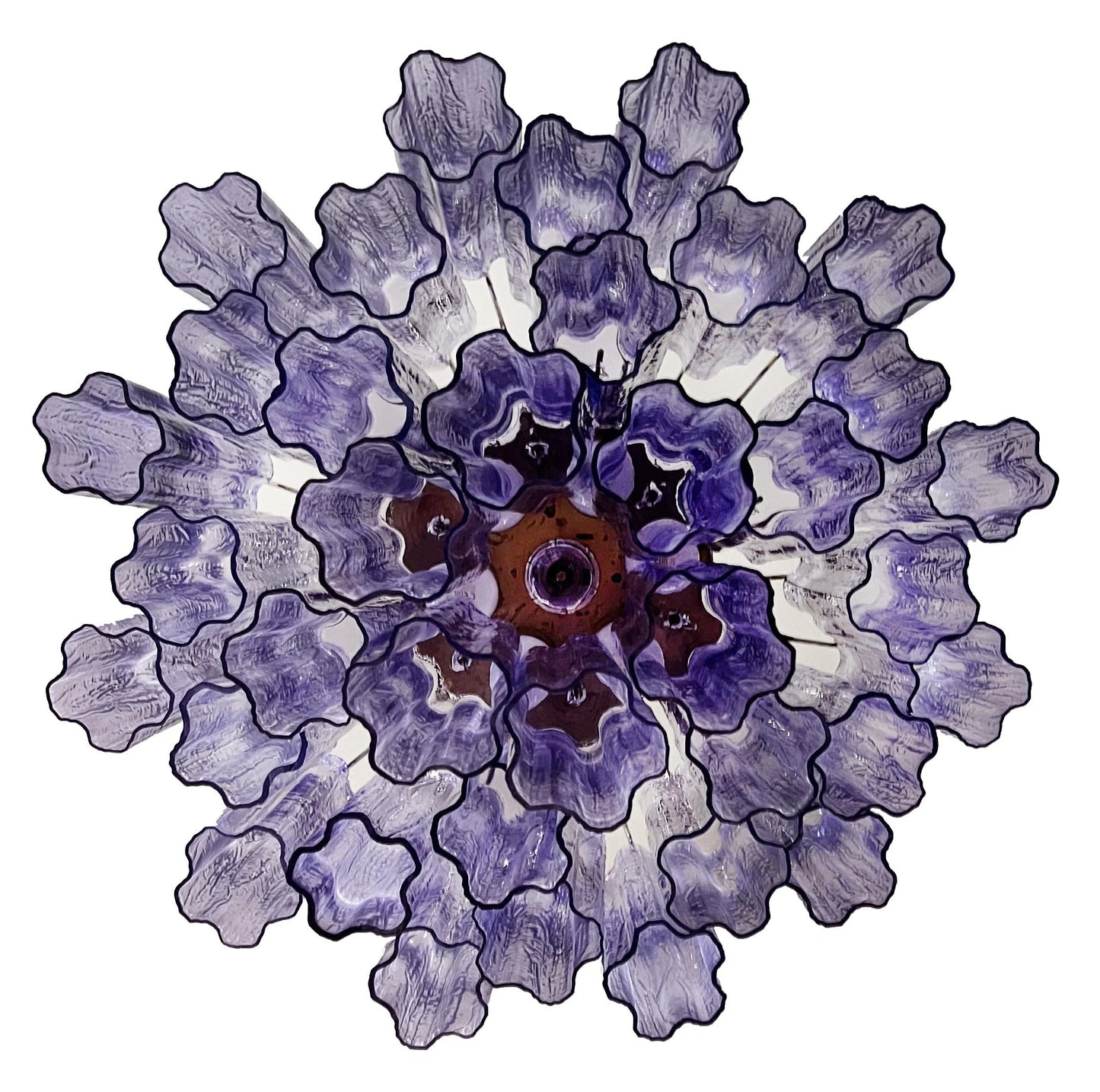 Fantastic Murano Amethyst Tubes Chandelier